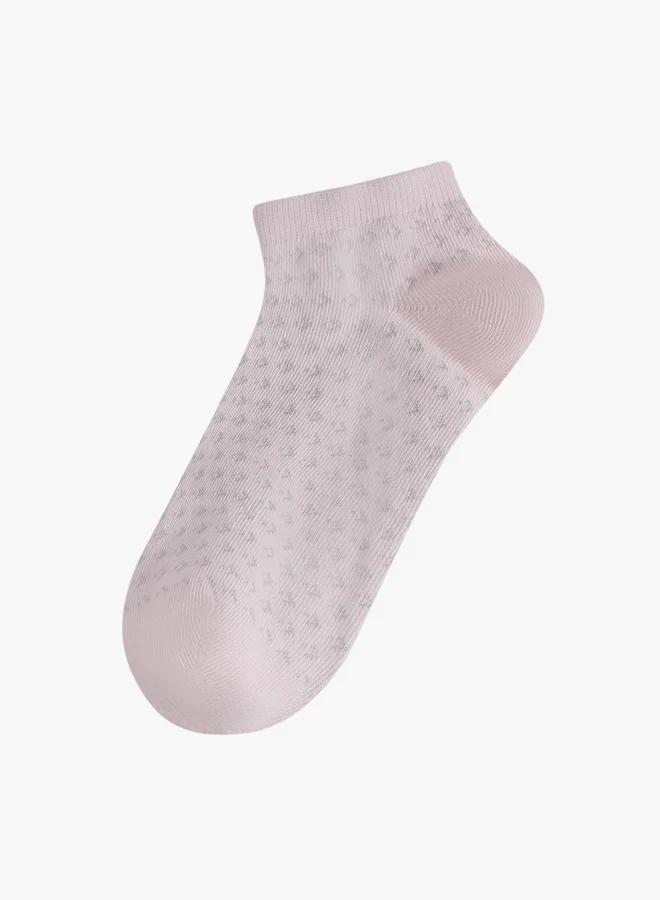 Celeste Floral Print Ankle Length Socks - Set of 5