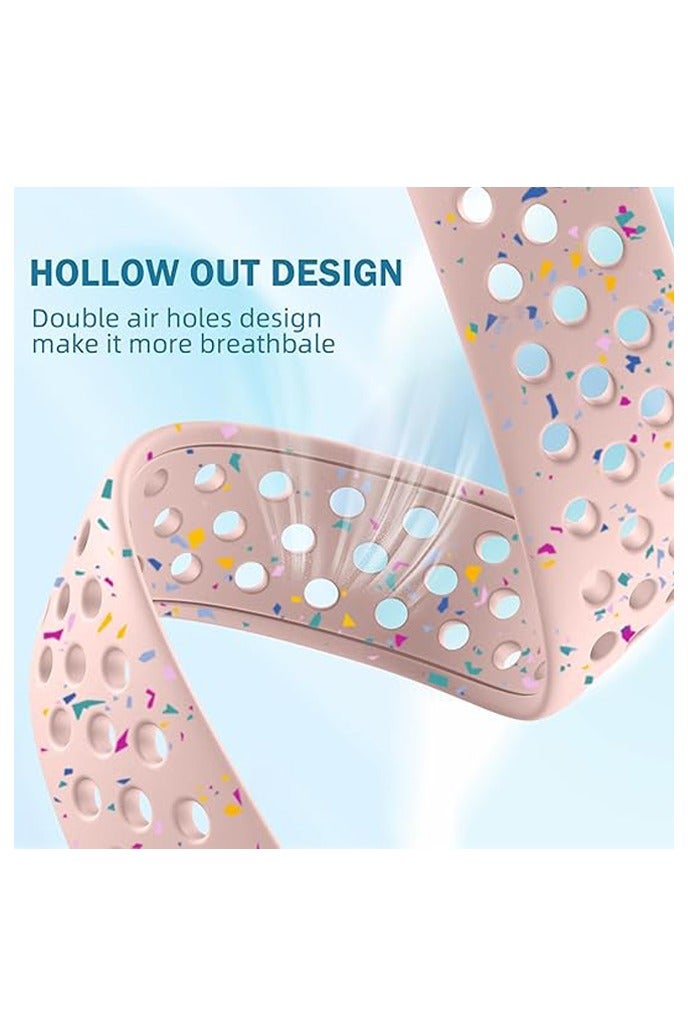 OLYSON Breathable Sport Band Compatible with Apple Watch Band 42mm 44mm 45mm 46mm 49mm for Women Men, Soft Eco-Friendly Silicone Band for iWatch Series 10/9/8/7/6/5/4/3/2/1 SE Ultra - Image 2