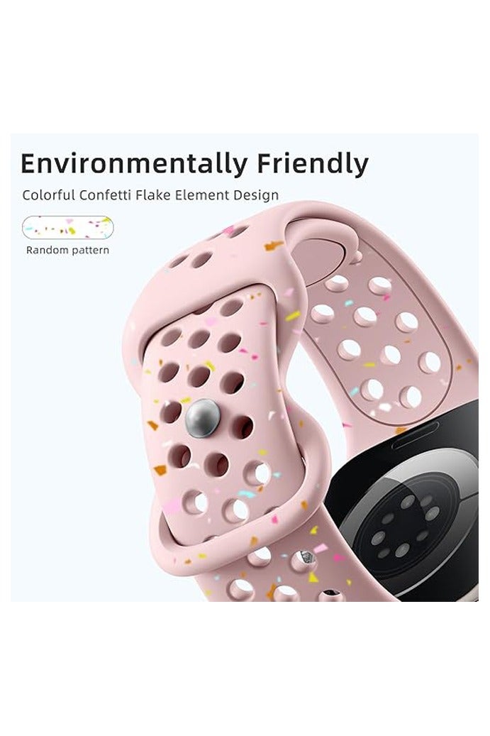 OLYSON Breathable Sport Band Compatible with Apple Watch Band 42mm 44mm 45mm 46mm 49mm for Women Men, Soft Eco-Friendly Silicone Band for iWatch Series 10/9/8/7/6/5/4/3/2/1 SE Ultra - Image 5