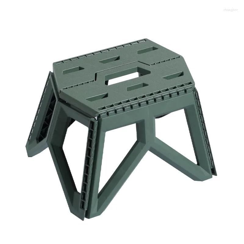 GLIVE LABEL Folding Step Stool Strong LoadBearing Chair Travel Use Compact Collapsible Chair Plastic Foldable Step Stools for Adults Camping Supplies