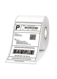 Terabyte Thermal Shipping Labels 4x6in Shipping Package Thermal Printer All-Purpose Label Paper Sticker Self-adhesive Waterproof Oil-Proof Anti-scratch Suitable 100x150 500PCS/Roll  - Image 1