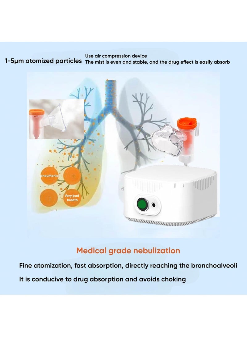 RUKYU Portable Medical Nebulizer Machine, Air Compression Atomizer with Filter, DC Power Supply, 6-8ML Capacity - Image 5