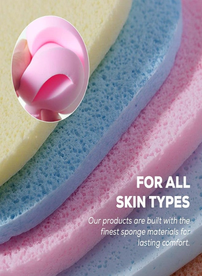 Multibrite 4Pcs Reusable Facial Sponges, Makeup Remover Pads, Face Cleansing Pads, Cosmetic Spa Sponges for Deep Cleaner, Dirt, Oil & Makeup Removal, Facial Cleansing, for Daily Skincare Routine - Image 5