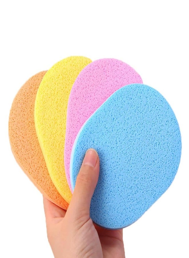 Multibrite 4Pcs Reusable Facial Sponges, Makeup Remover Pads, Face Cleansing Pads, Cosmetic Spa Sponges for Deep Cleaner, Dirt, Oil & Makeup Removal, Facial Cleansing, for Daily Skincare Routine - Image 1