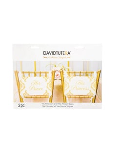His Princess Her Prince Chair Signs 11.5 x 7 inches 2 pieces