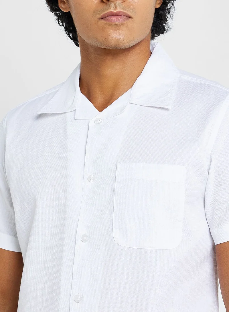 Seventy Five Pure Cotton Casual Double Pocket Shirt