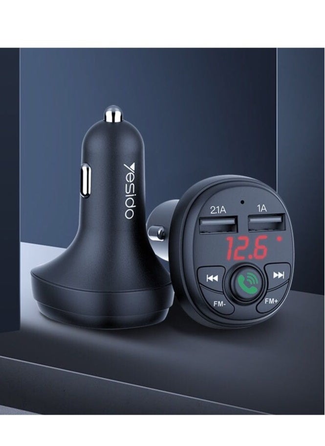 ELTRAZONE - Bluetooth Hands-free Car FM Transmitter Player With USB Charger - Image 1
