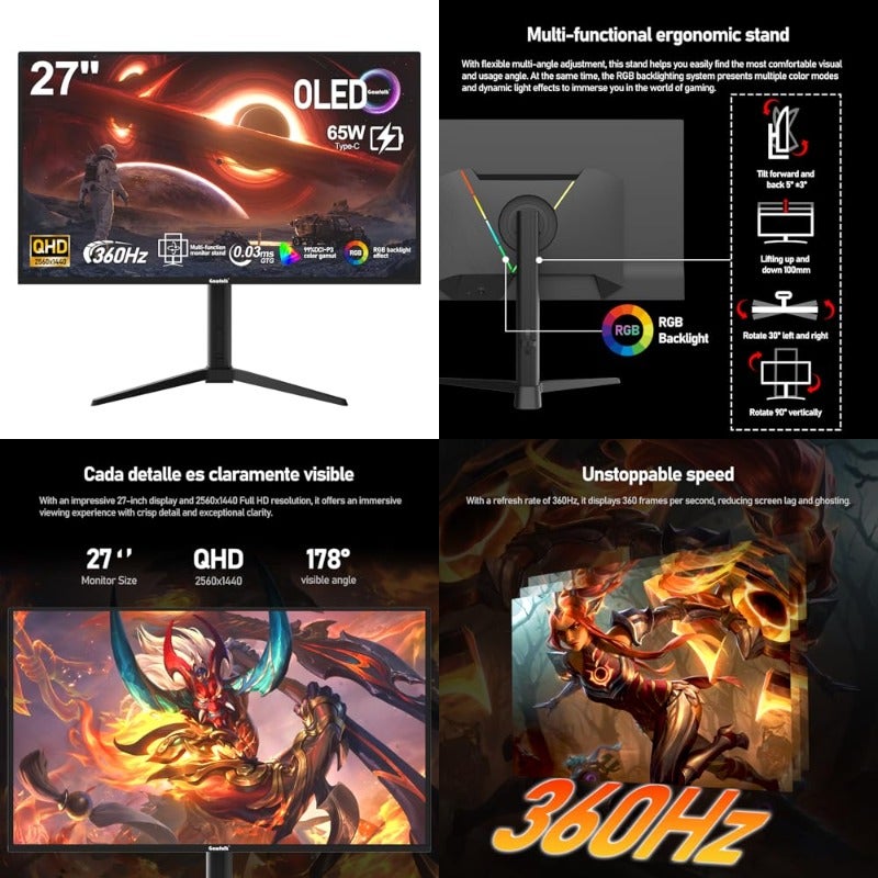 جاوفولك Gawfolk Oled Gaming Monitor 27 inch