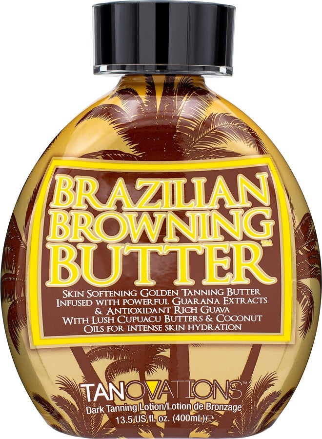 Ed Hardy Brazilian Browning Butter Dark Tanning Lotion - Skin Softening Golden Tanning Butter with Cupuacu Butters & Coconut Oils for Intense Skin Hydration 13.5 oz. - Image 1