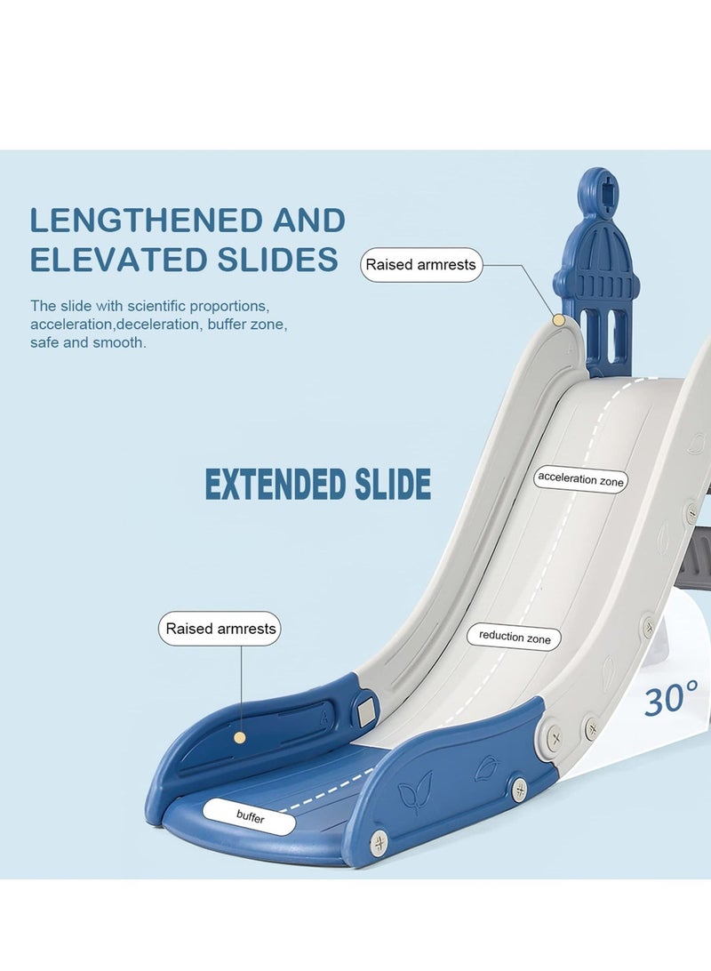 WALALLA Toddler Slide and Swing Set 4 in 1 Kids Climber Slide Set with Basketball and Toddler Swing Set for Indoors and Outdoors Playground Play Set - Image 3