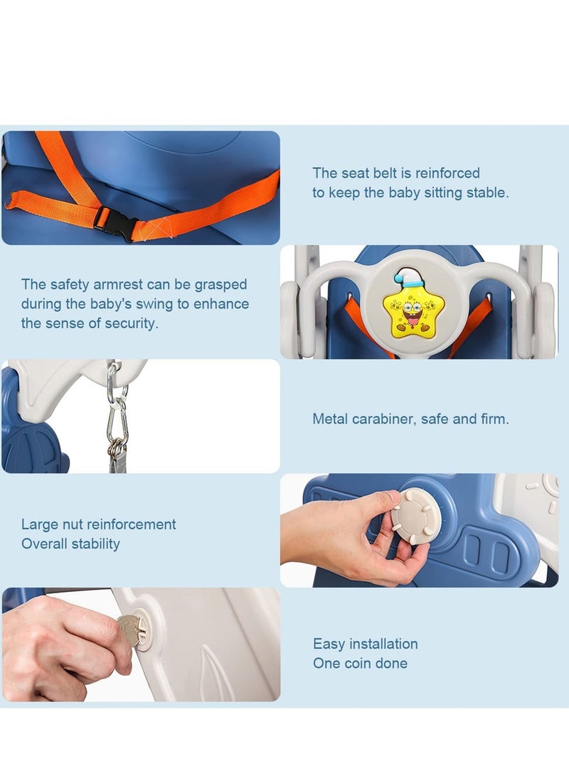 WALALLA Toddler Slide and Swing Set 4 in 1 Kids Climber Slide Set with Basketball and Toddler Swing Set for Indoors and Outdoors Playground Play Set - Image 4