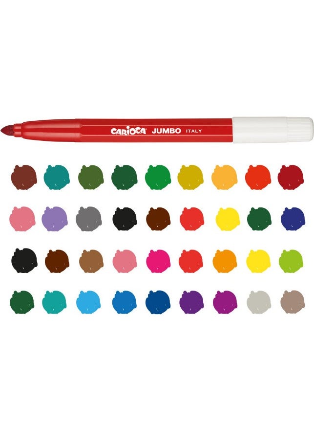 carioca Jumbo Super Washable Felt Tip Crayons 40 Pack  - Image 2