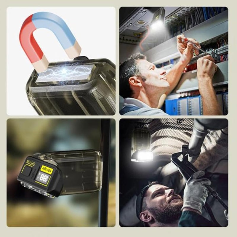 Magnetic USB Rechargeable 1000lm EDC Keychain Flashlight 6 Modes High Power Pocket Light - Image 4