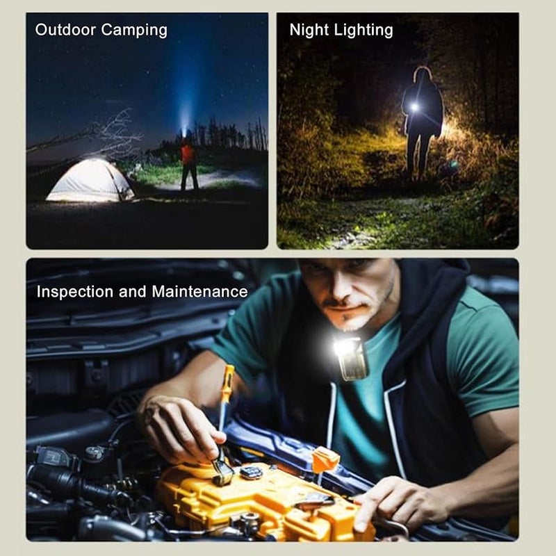 Magnetic USB Rechargeable 1000lm EDC Keychain Flashlight 6 Modes High Power Pocket Light - Image 5