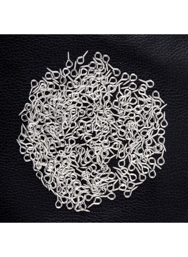 1000 Pcs Small Screw Eye Pins Hooks Eyelets Screw Threaded Mini Metal Hoop Peg Eye pins Hooks for Jewelry Making Findings DIY Resin Crafts, Cork Top Bottles (Silver & Gold) - Image 4