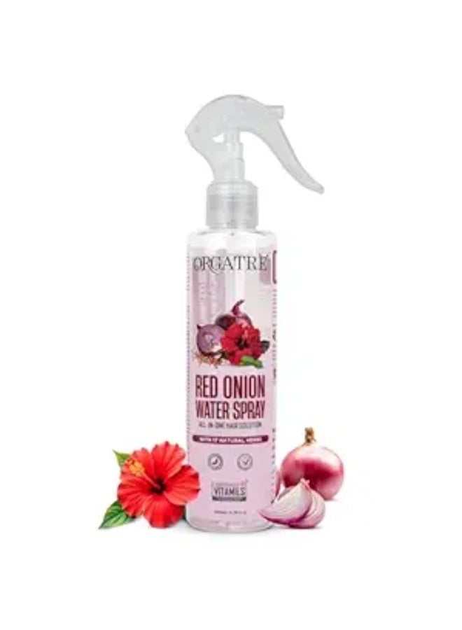 Orgatre Red Onion Water Spray for Hair Growth | 100% Natural Red Onion Extract with 17 Herbs | Hair Growth & Volume Booster | No Sticky Residue | 200ml - Image 1