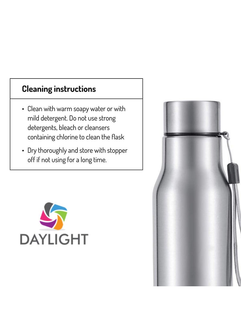 Daylight DAYLIGHT Stainless Steel Sports Pure Water Bottle for School Kids, Men and Women, 750ml (Red)  - Image 3