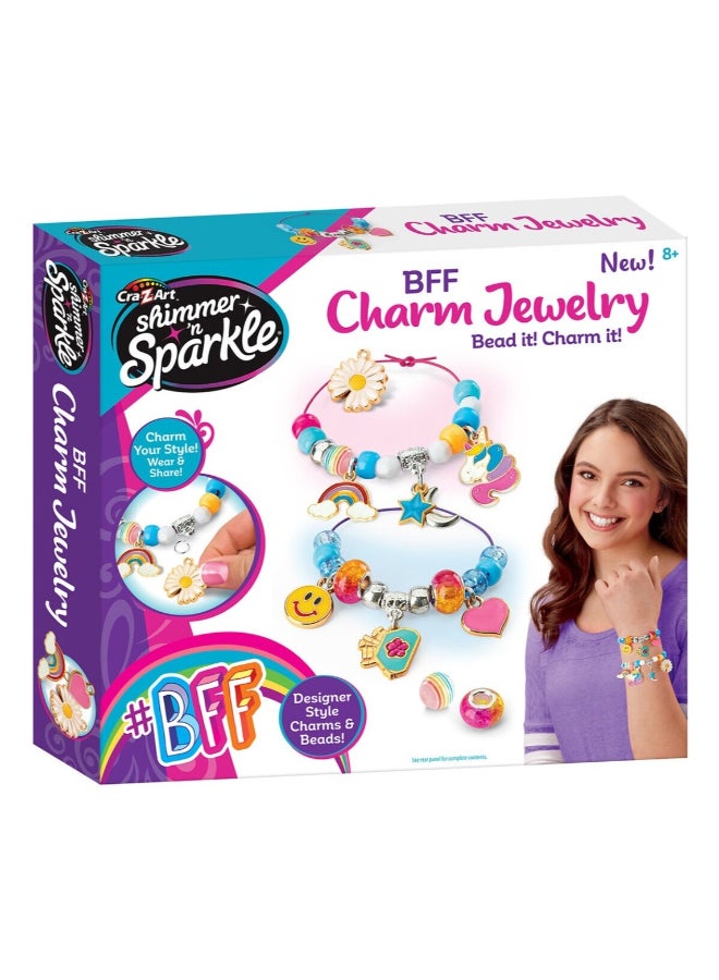 Cra-Z-Art Shimmer ‘n Sparkle BFF Charm Jewelry Craft Kit - Image 1