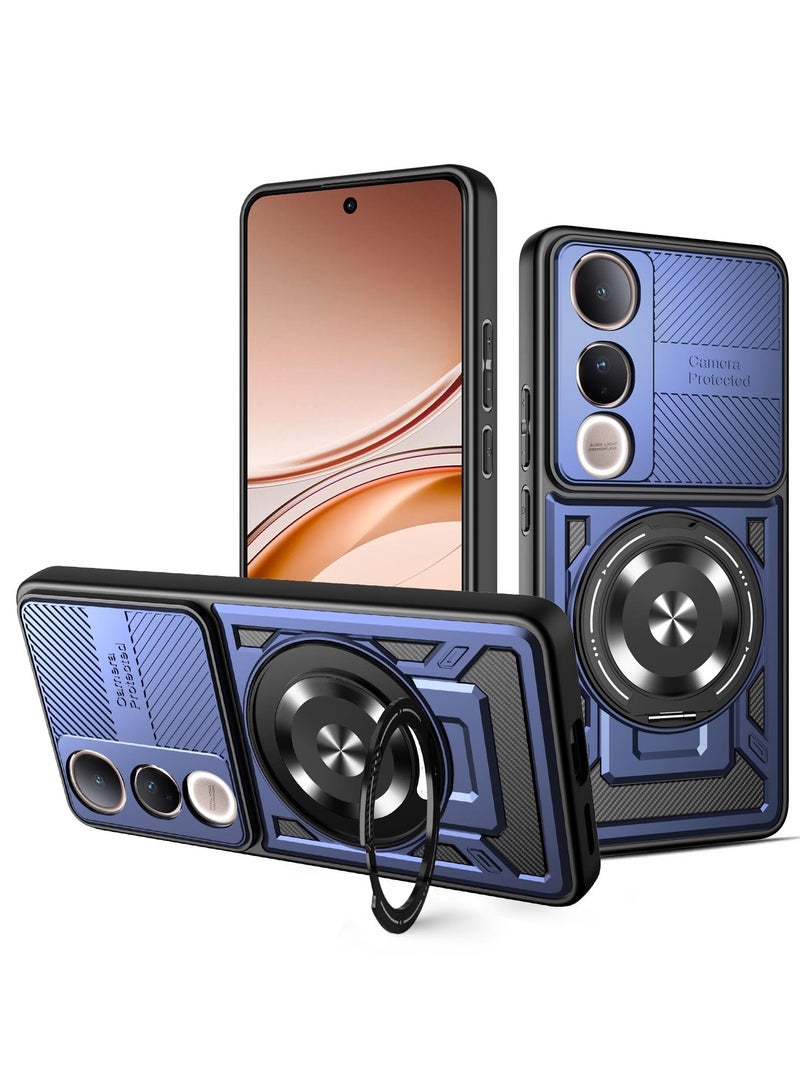 Case Cover Shock Resistant Protect Camera TPU + PC Compatible with Vivo V50 Lite (Blue)