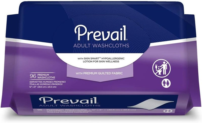 Prevail Scented Washcloths, Large 12" x 8", 96 Count (Pack of 1) - Image 1