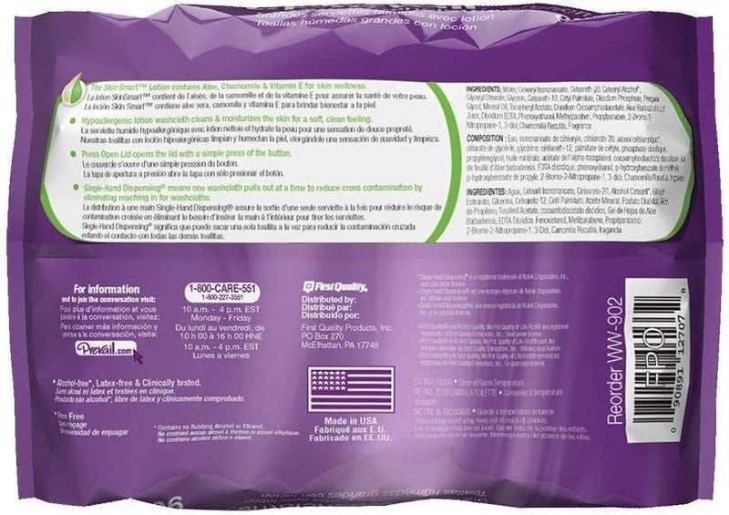 Prevail Scented Washcloths, Large 12" x 8", 96 Count (Pack of 1) - Image 3