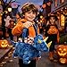 DearSun 3D Halloween Plush Basket Trick or Treat Bag Cute Triceratops Animal Halloween Candy Bucket for Decorations Party Supplies Candy Gifts Storage Blue - Image 2