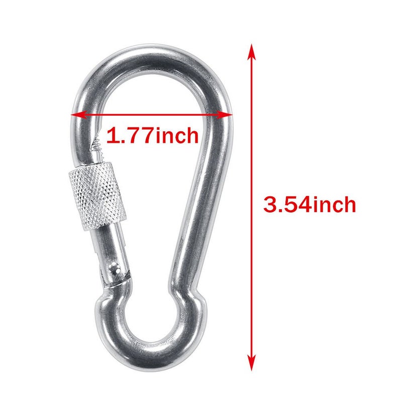 PROND Locking Carabiners, Heavy Duty Carabiner, 316 Stainless Steel Screw Lock Carabiner Hooks - Image 4