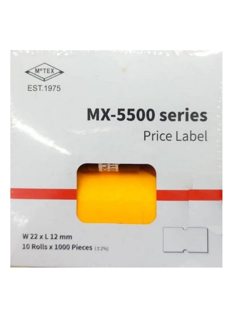 Pricing Sticker Labels Orange 22Mm X 12Mm