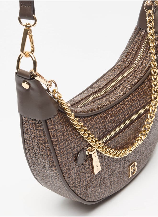Flora Bella By Shoexpress Women Solid Hobo Bag with Detachable Strap and Zip Closure  - Image 3
