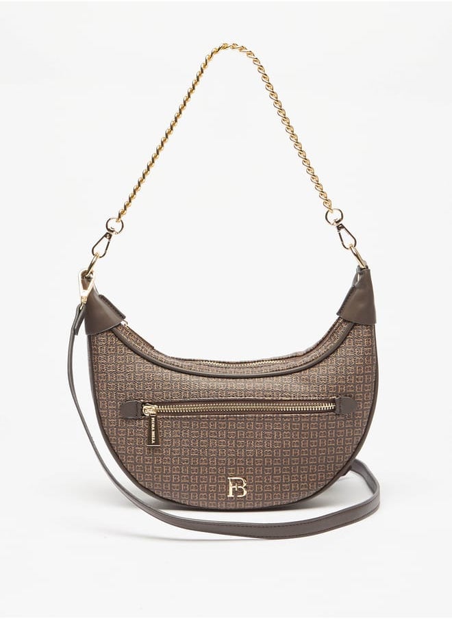 Flora Bella By Shoexpress Women Solid Hobo Bag with Detachable Strap and Zip Closure  - Image 1