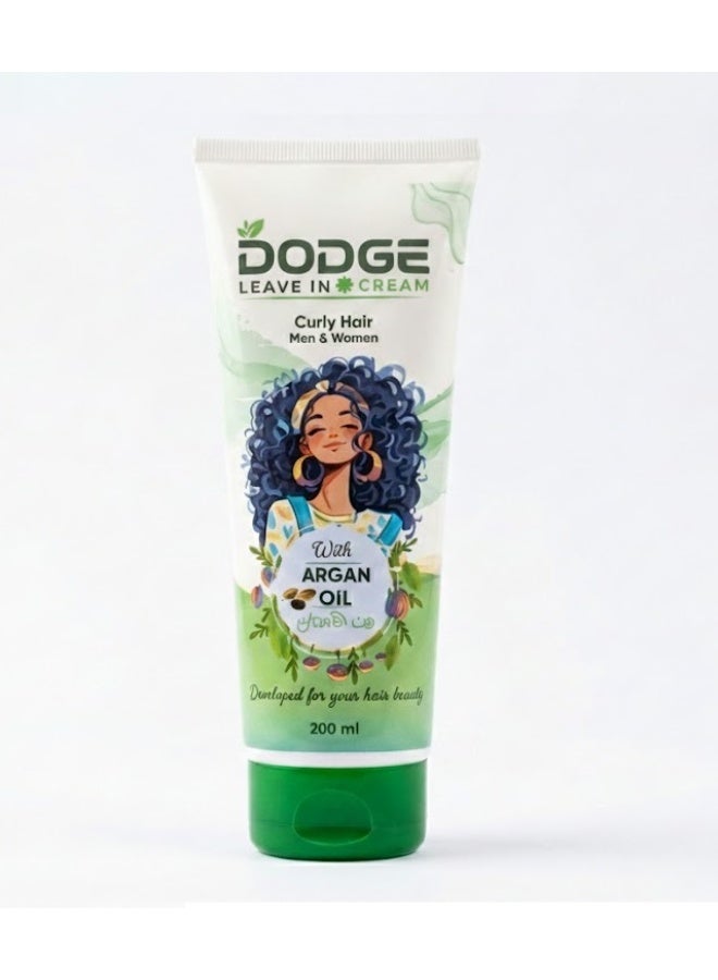 Dodge Leave-In Cream for Curly Hair - with ARGAN OIL - 200ml