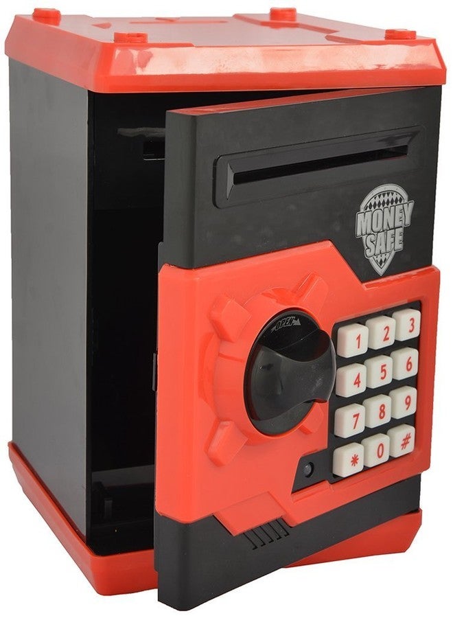 Catterpillar Mummy Please Money Safe Kids Piggy Savings Bank with Electronic Lock (Black & Red) - Image 1