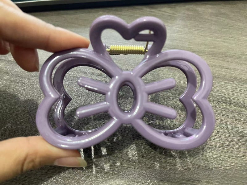 Generic Chic Butterfly Knot Hair Clasp for Girls Purple 