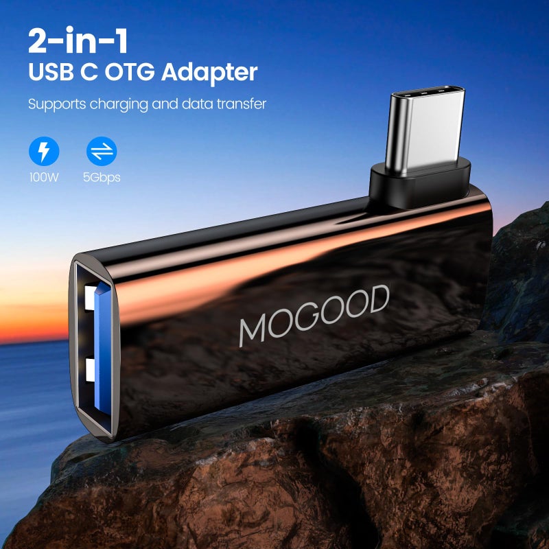 MOGOOD USB C OTG Adapter USB C Splitter with 100W PD Charging,USB3.0 to USB c Adapter,Type C Splitter Power and Data Supported for Galaxy S24 Quest 3,Google Chromecast,3D Printer Octo4a,Pi-KVM - Image 2