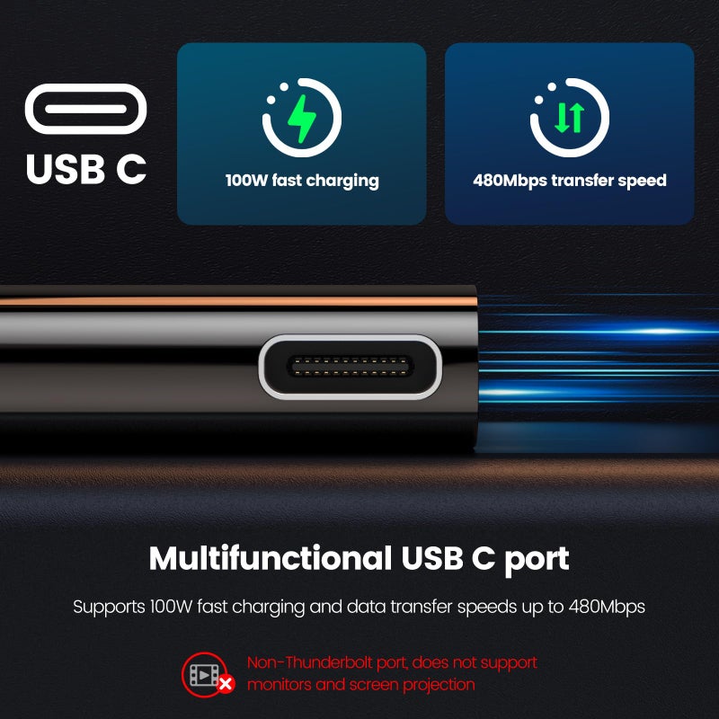 MOGOOD USB C OTG Adapter USB C Splitter with 100W PD Charging,USB3.0 to USB c Adapter,Type C Splitter Power and Data Supported for Galaxy S24 Quest 3,Google Chromecast,3D Printer Octo4a,Pi-KVM - Image 5
