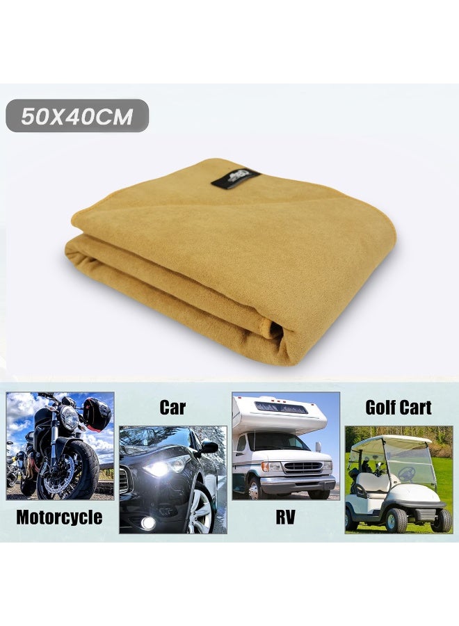 ABD Microfiber Cleaning Towel 50x40 cm – Dual Side Soft Microfiber Cloth High Absorbent Lint Free Car Cleaning Drying Polishing Cloth - Image 2