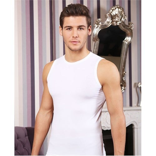 Berrak Clear 3-Pack Men's Lycra Zero Sleeve Undershirt White
