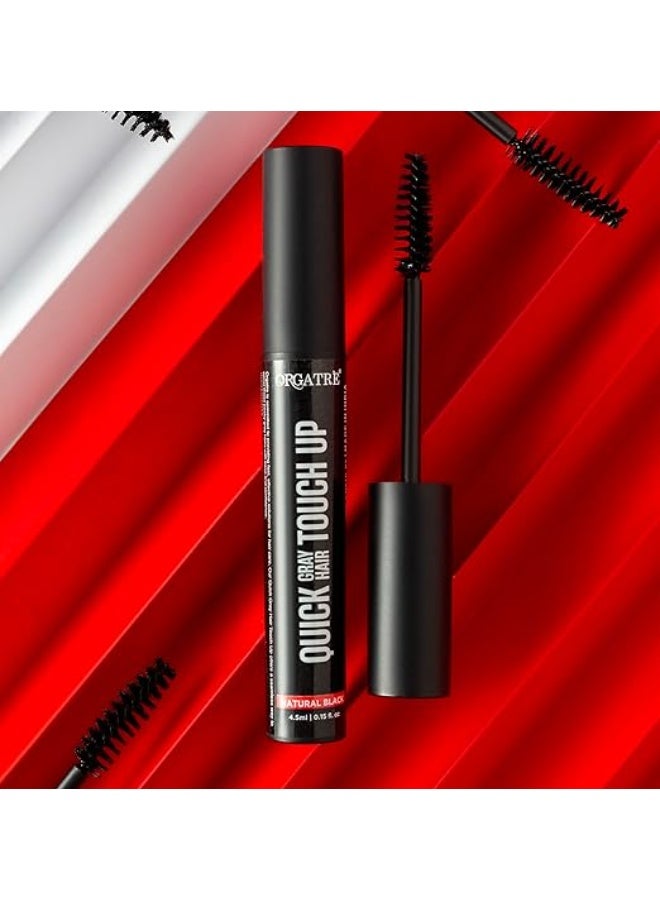 Orgatre Quick Gray Hair Touch Up Stick for grey hair 4.5ml | Instant Gray Coverage | Semi Permanent | Black Color | Smudge-Proof & Long-Lasting | Ideal for All Hair Types | Enriched with Almond & Olive Oil - Image 4