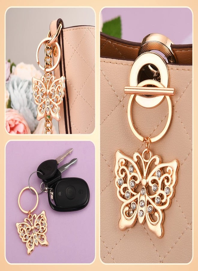 Winocbxt 50pcs Butterfly Keychain/Keyring for Baby Shower,Wedding or Bridal Shower Party Favors,Gift,Souvenirs to Guests (Golden Butterfly) - Image 4