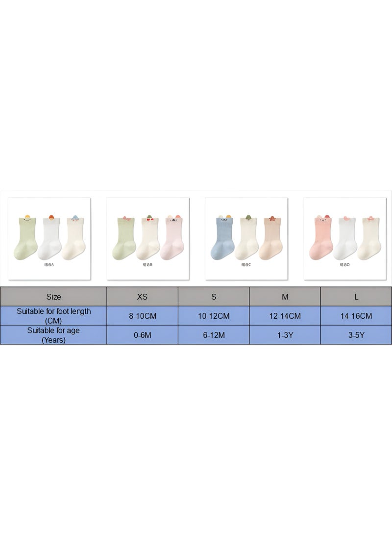 Bambimici Cute Cherry Character Baby Socks 3 sets - Image 5