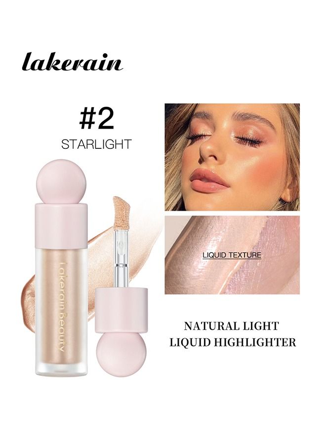 ليكرين تمييز جسم الوجه ، سائل ، لامعة في الجسم ، كل ذلك في إضاءة سائل مكياج واحد ، وميض مُرطب مضاد للماء للوجه والجسم (ضوء النجوم) - Image 2