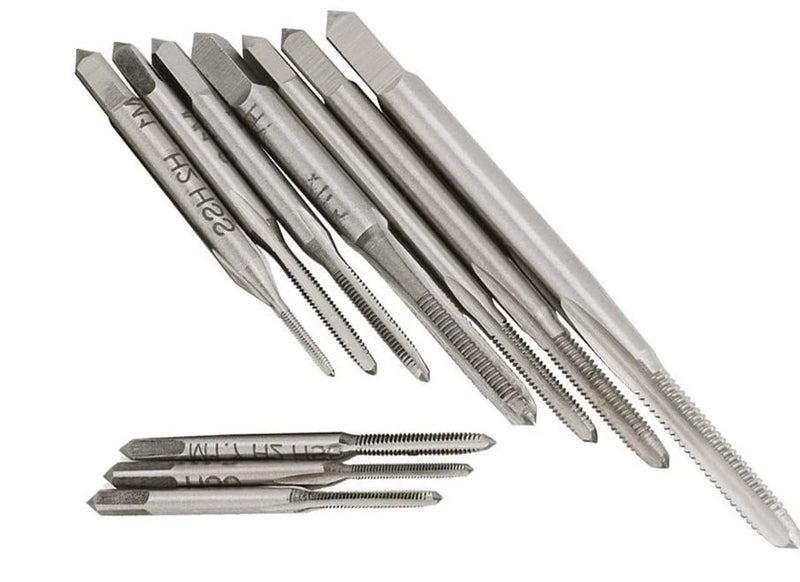 Saipe 10pcs Micro Taps Bit Small Hand Screw Thread Taps M1-M3.5 HSS Mini Metric Plug Tap Screw Tap Drill Tap Drill Set Tapping tool with Adjustable Tap Wrench 1/16-1/4'' - Image 2