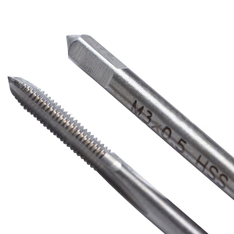 Saipe 10pcs Micro Taps Bit Small Hand Screw Thread Taps M1-M3.5 HSS Mini Metric Plug Tap Screw Tap Drill Tap Drill Set Tapping tool with Adjustable Tap Wrench 1/16-1/4'' - Image 5