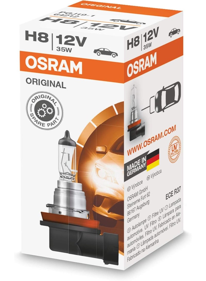 أوسرام لمبة بديلة للسيارات, H8 بجهد 12 فولت وقدرة 35 واط رقم 64212 بتقنية الهالوجين – قطعة واحدة مغلّفة - Image 1