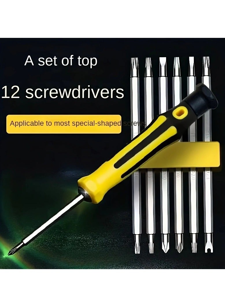 A 12-In-1 Precision Screwdriver Kit Designed for Smartphones And Tablets, Featuring Sturdy Carbon Steel Tools And Flathead Bits.  - Image 2