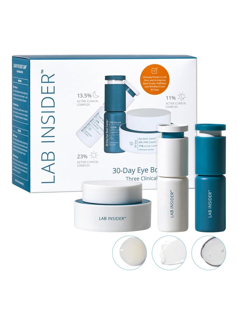 Skinn SKINN Caffeine Eye Cream for Dark Circles  Puffiness 30 Day Eye Boot Camp  Under Eye Serum Brightens Moisturizes  Smoothens Eye Area  Day  Night AntiWrinkle Firming  Tightening Eyecream 