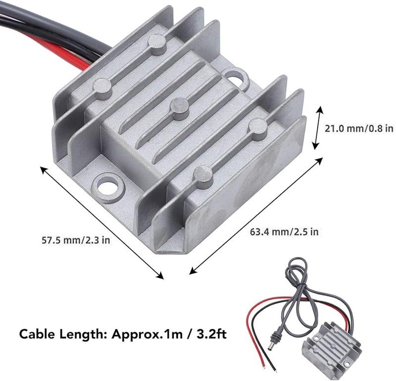DC 12V 24V to 30V 3.5A Step Up Converter Aluminum Alloy Booster Power Adapter for Truck RV Marine - Image 3