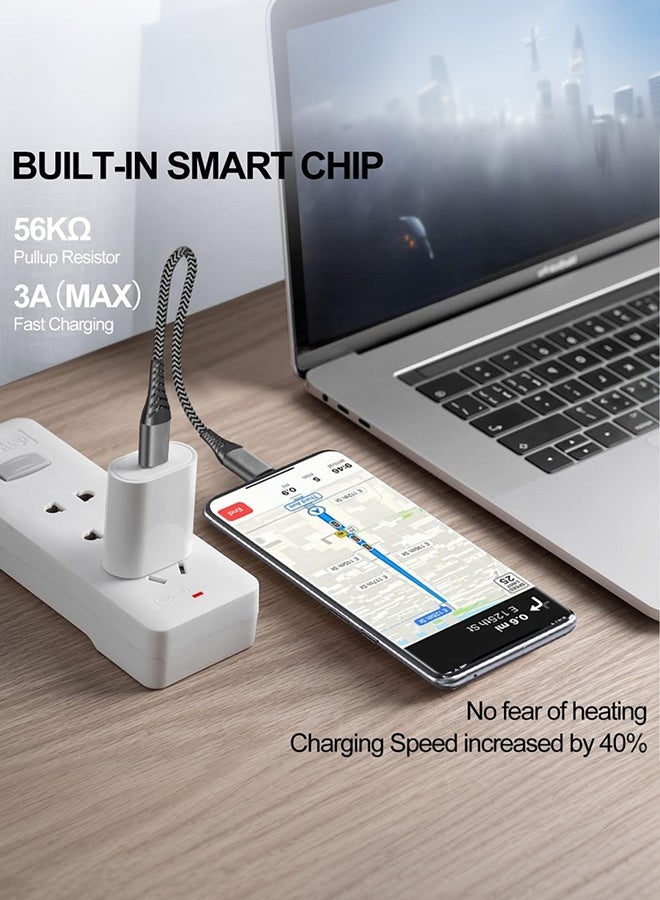 Tersely 【2 Pack】15cm USB C Cable Short USB C to Type C Cable PD 60W Fast Charger Cable Nylon Braided USB C Cord for iPhone 17/16/15 Pro Max/Pro/Plus/iPad, for Samsung S25 S24 S23 Pixel 10 9 Pro, Power Bank - Image 5