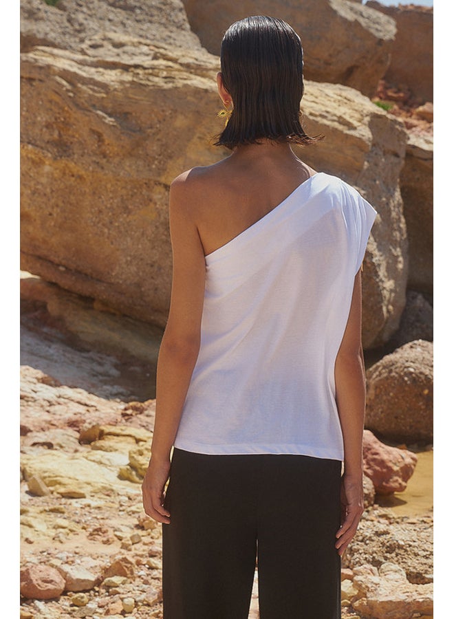 BSB One-shoulder blouse with shiny fringes - Image 3