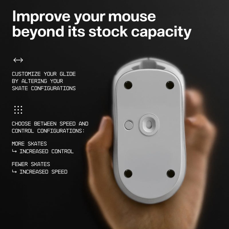 Wallhack PTFE Dot Mouse Skates | Premium Universal Skates for Gaming Mice | Ultra-Smooth Glide on Cloth & Glass Pads | Customize Speed & Control | Fast, Easy to Apply | Black 7mm x 7mm - Image 2